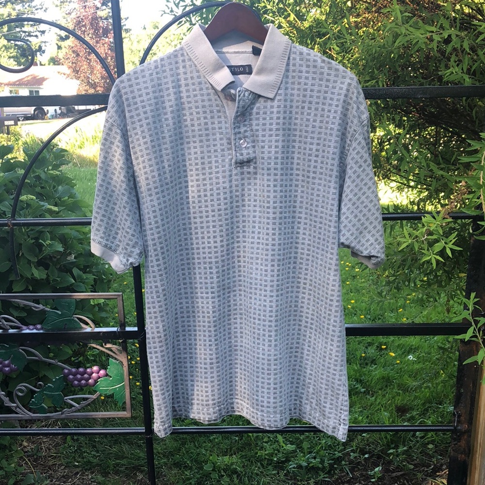 Stylo golf 100% cotton gray polo shirt size XL